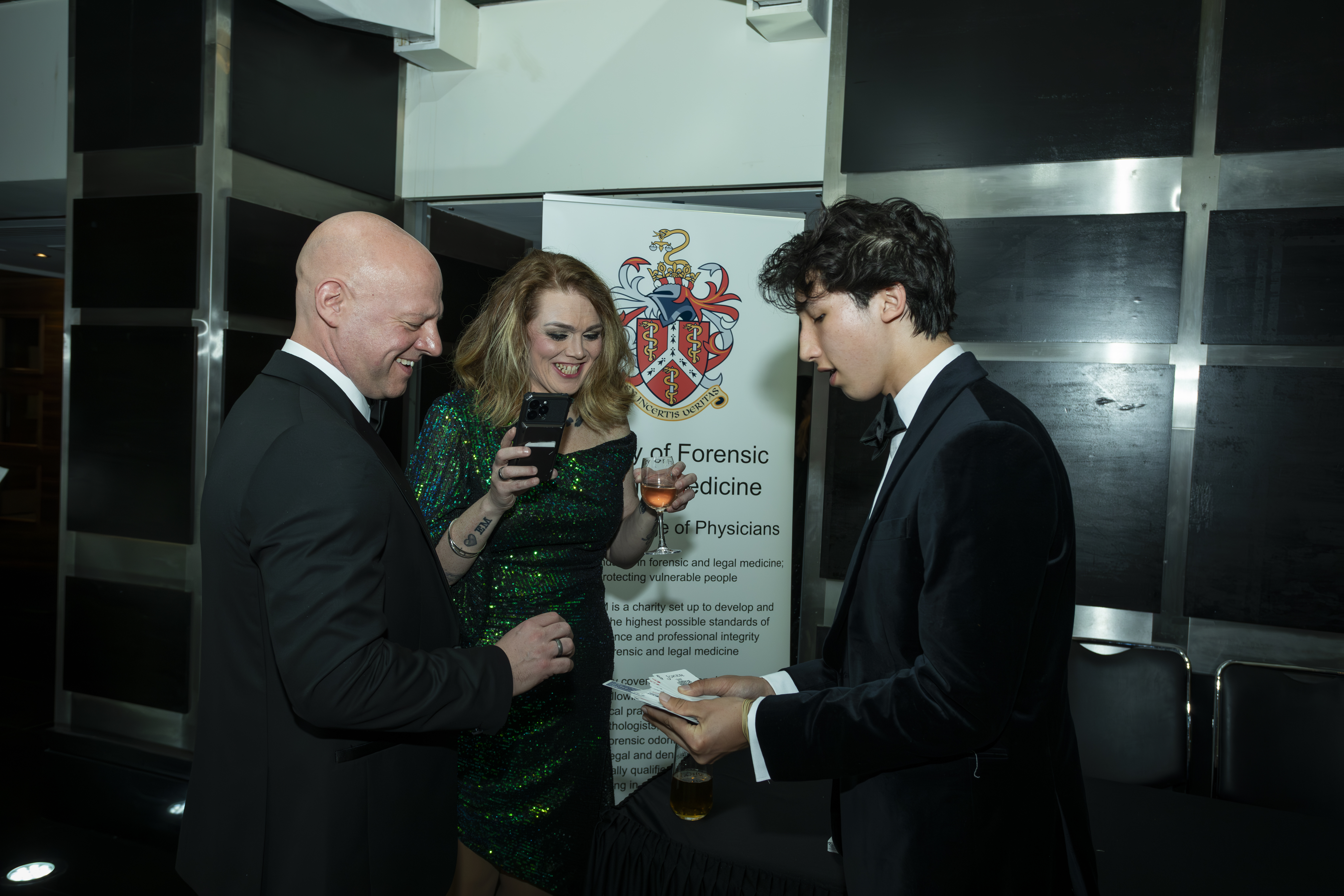 A guest taking part in a magic trick